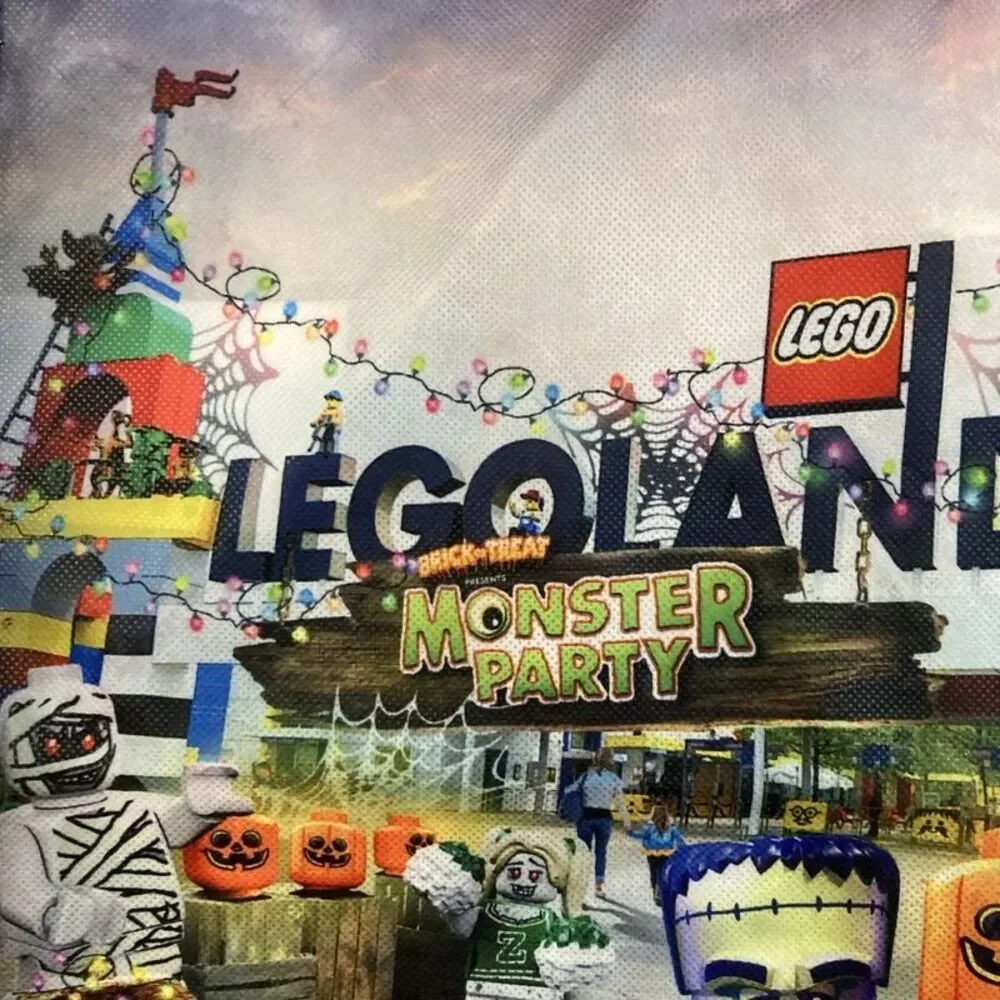 LEGO Legoland Tote 2024 Monster Halloween Brick Or Treat Reusable Shopping Bag